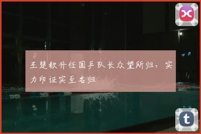 王楚钦升任国乒队长众望所归,实力印证实至名归